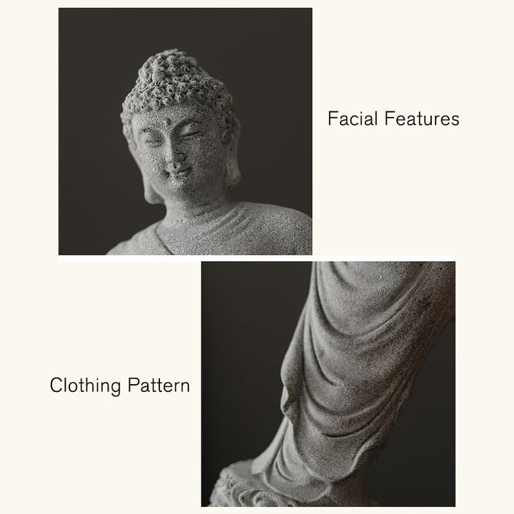 Medytacja Buddha Stones Buddy Budda Pomyślne chmury Projekt Spokój Dekoracja domu - image 8
