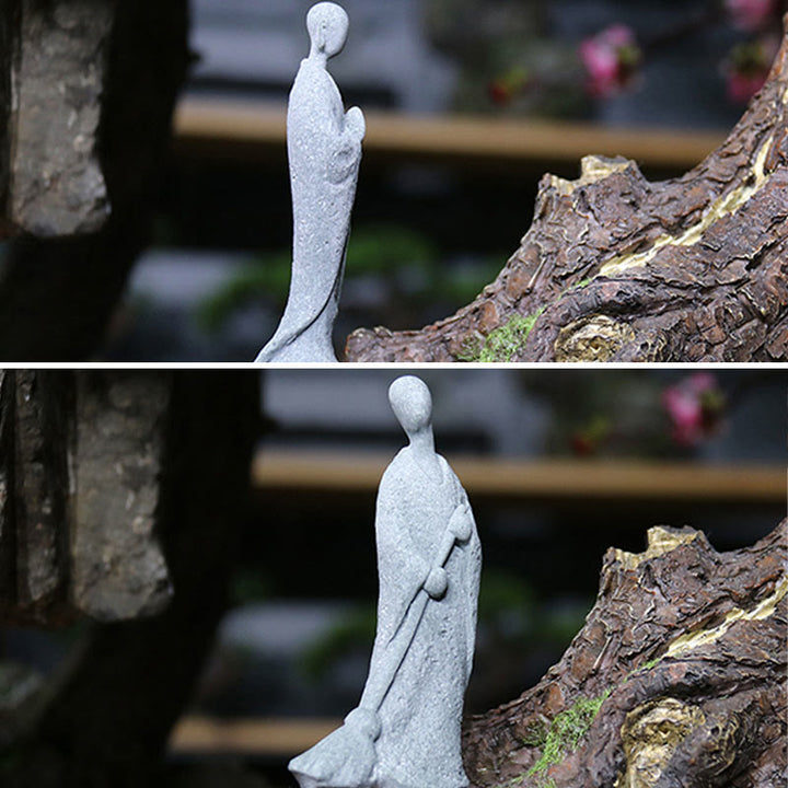 Buddha Stones Medytacja Budda Mnich Spokój Dekoracja Domu - image 17