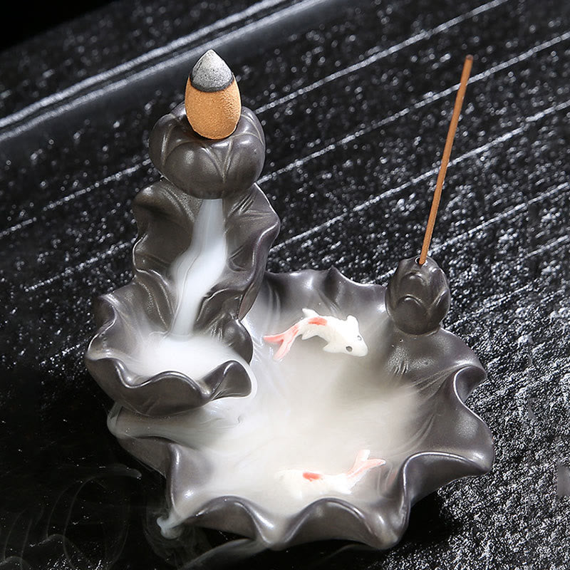 Buddha Stones Koi Fish Lucky Kadzielnica Dekoracja - image 3