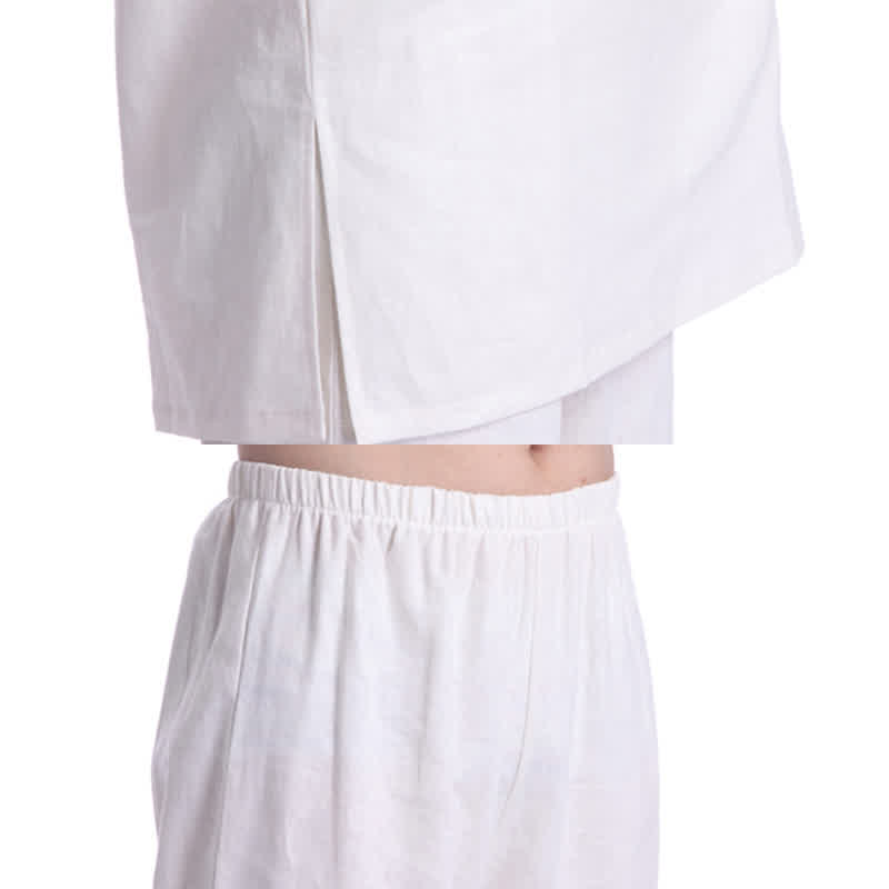 Buddha Stones Duchowa Zen Medytacja Modlitwa Praktyka Bawełna Len Odzież Męska Zestaw - image 15