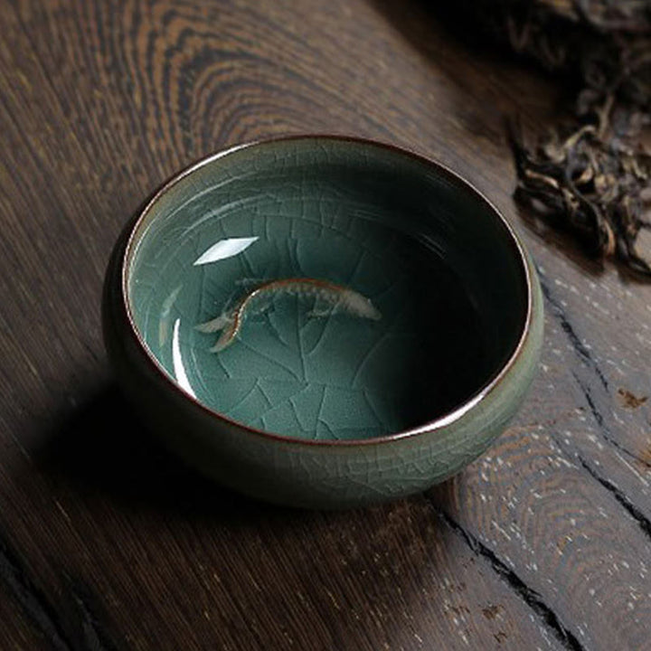Buddha Stones Kolorowe Ryby Koi Ceramiczny Filiżanka Kung Fu Filiżanka Miska
