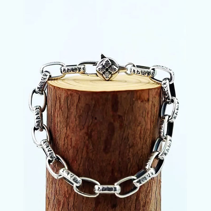 Buddha Stones Om Mani Padme Hum Podwójna Dorje Miedziana Bransoletka Mądrości Grawerowana - image 6