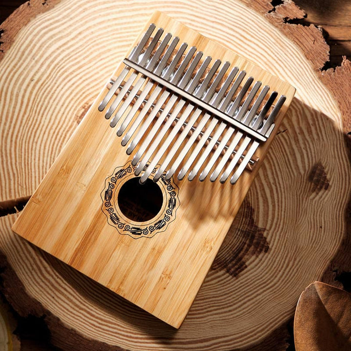 Kalimba z Buddha Stones 17 klawiszy Pianino kciukowe Drewno mahoniowe Akacja Orzech Przenośne pianino palce