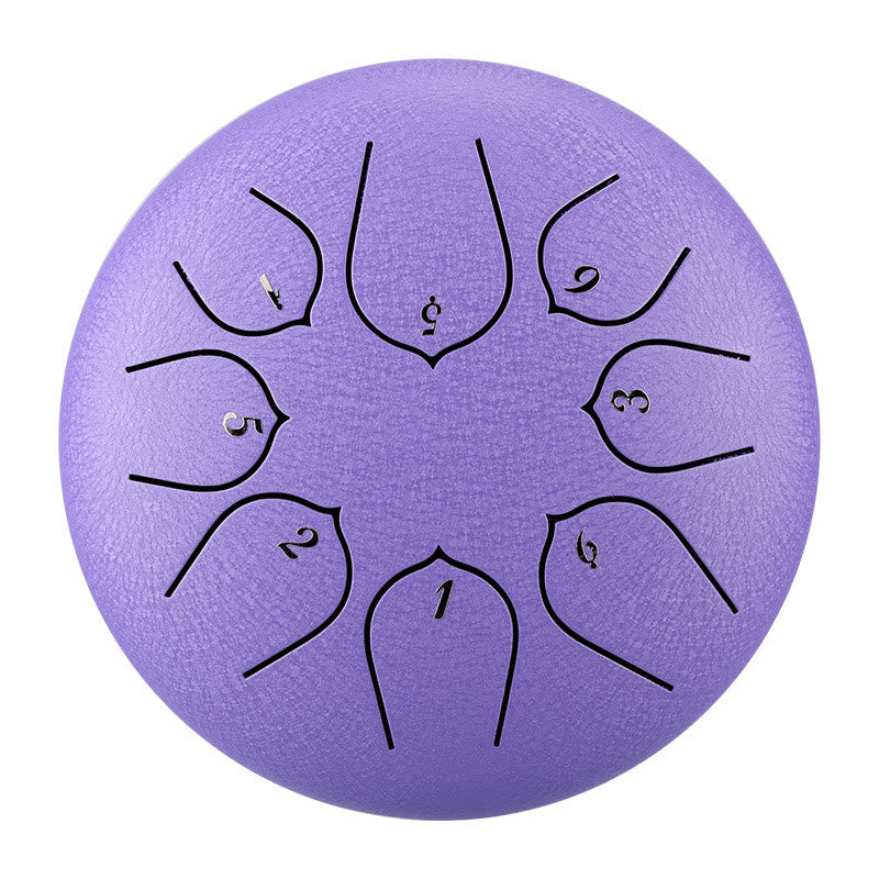 Buddha Stones językowy ze stali Dźwięk uzdrawiający Medytacja Wzór lotosu Zestaw perkusyjny 8 nut 6-calowy instrument perkusyjny