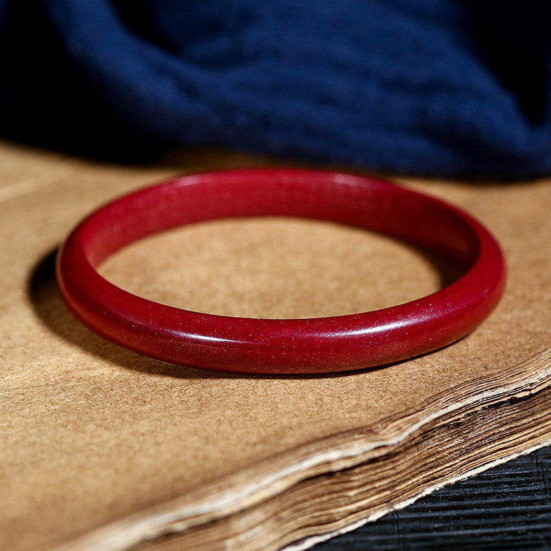 Buddha Stones Cynobrowy Sutra Serca Grawerowanie Błogosławieństwo Bransoletka Bangle