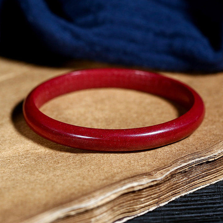 Buddha Stones Cynobrowy Sutra Serca Grawerowanie Błogosławieństwo Bransoletka Bangle
