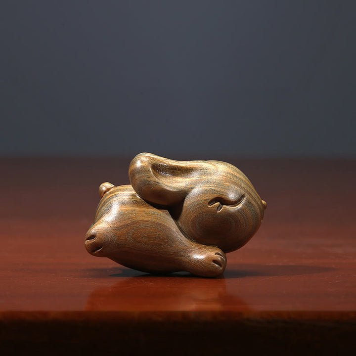Buddha Stones Zielone Drzewo Sandałowe Małe Mini Słodkie Króliczki Króliczki Dekoracje Pokoju