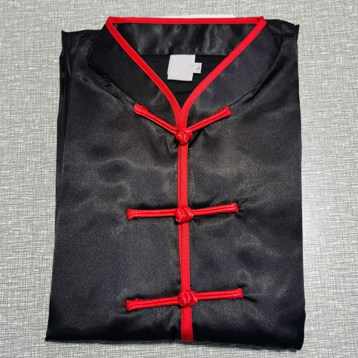 Buddha Stones Prosty wzór Medytacja Modlitwa Duchowy Zen Tai Chi Qigong Praktyka Unisex Zestaw Ubrań - Czarny + Czerwona Krawędź - 2XL- PASUJE DO USA/ UK/AU/ EU- XL - image 32