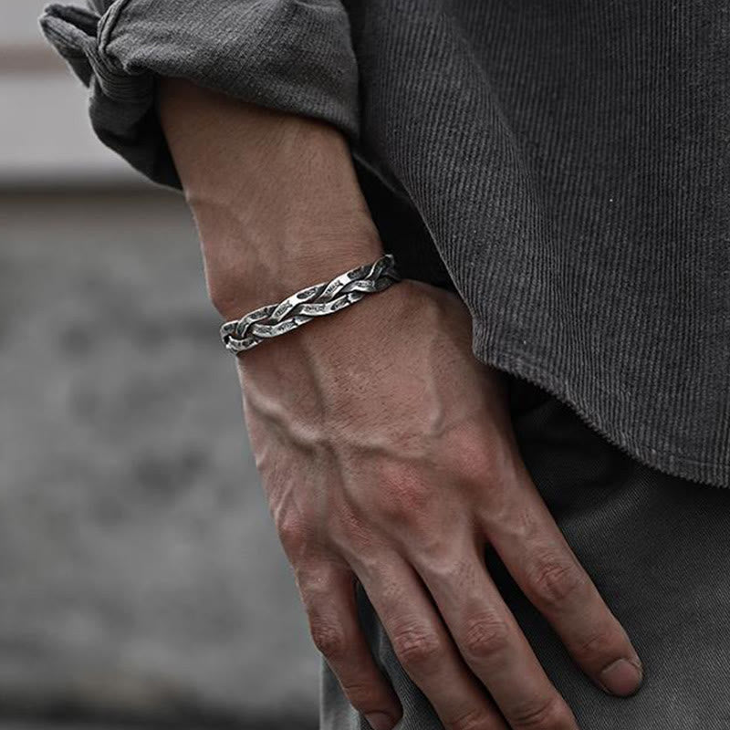 Buddha Stones Koi Ryba Skręcony Projekt Szczęście Bogactwo Mankiet Bransoletka Bangle