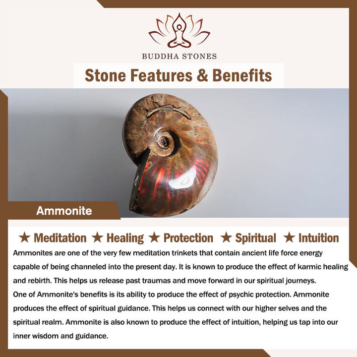 Buddha Stones Naturalny Amonit Skamieniały Ślimak Wzór Medytacja Uzdrawiający Naszyjnik Wisiorek
