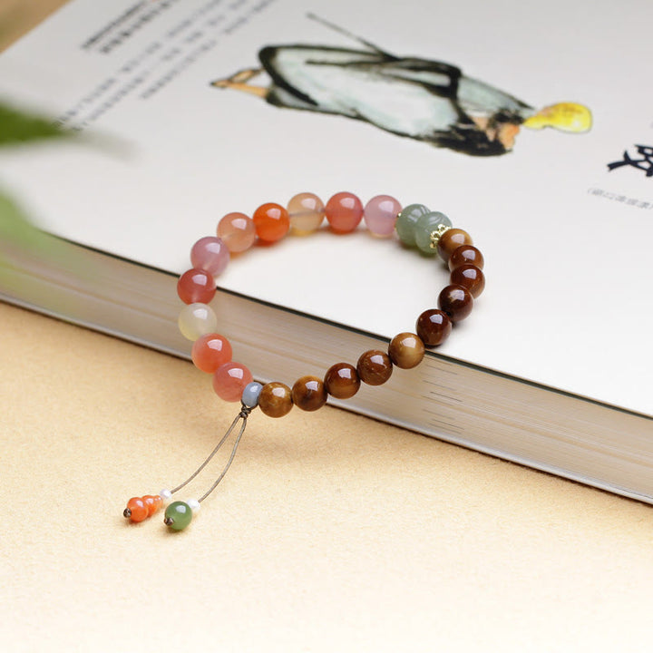 Bransoletka z Buddha Stones Kuka Seed Yanyuan Agat Hetian Jade Wealth Protection