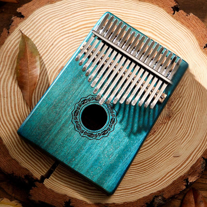 Kalimba z Buddha Stones 17 klawiszy Pianino kciukowe Drewno mahoniowe Akacja Orzech Przenośne pianino palce