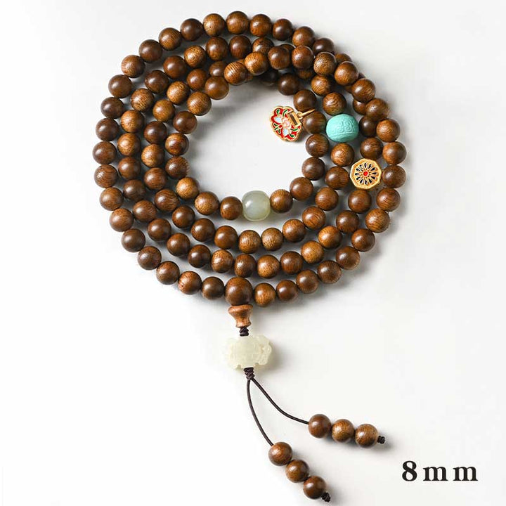 Bransoletka ochronna z palisandru tybetańskiego z Buddha Stones Mala