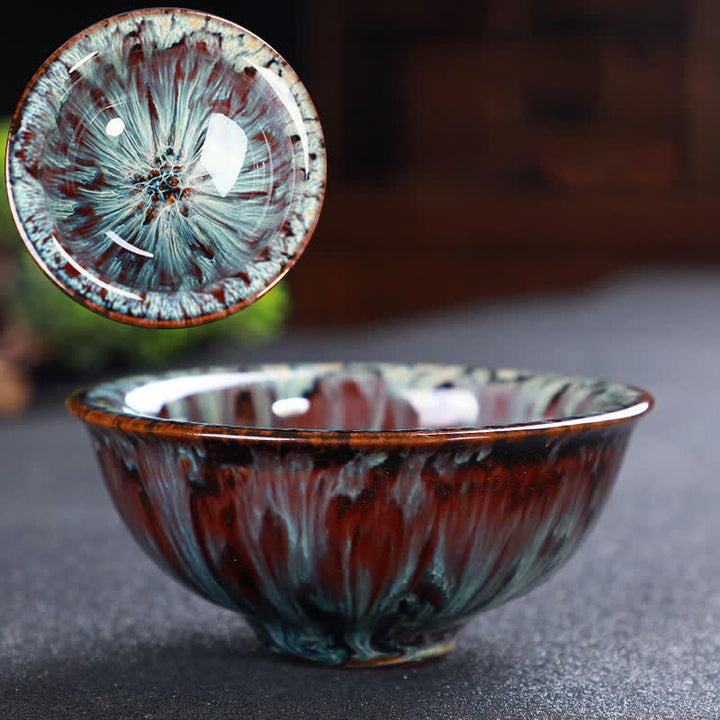 Buddha Stones Kolorowe Ceramiczne Filiżanki Do Herbaty Domowe Biuro Filiżanki Do Herbaty - SaddleBrown - image 58