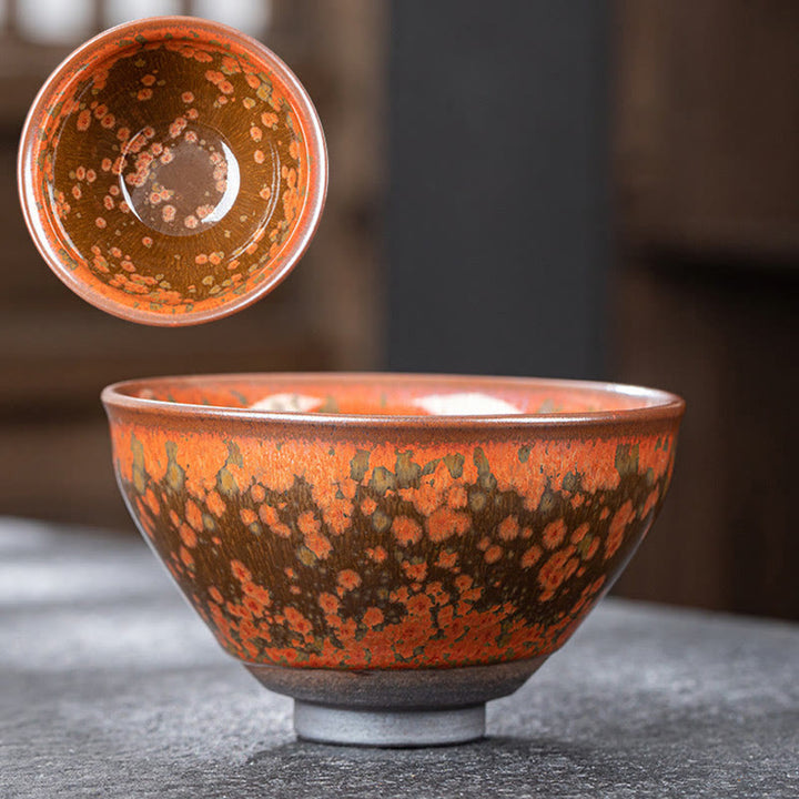 Buddha Stones Kwitnące Kwiaty Wzór Chiński Jianzhan Kiln Change Ceramiczny Filiżanka Do Herbaty Kung Fu Miska