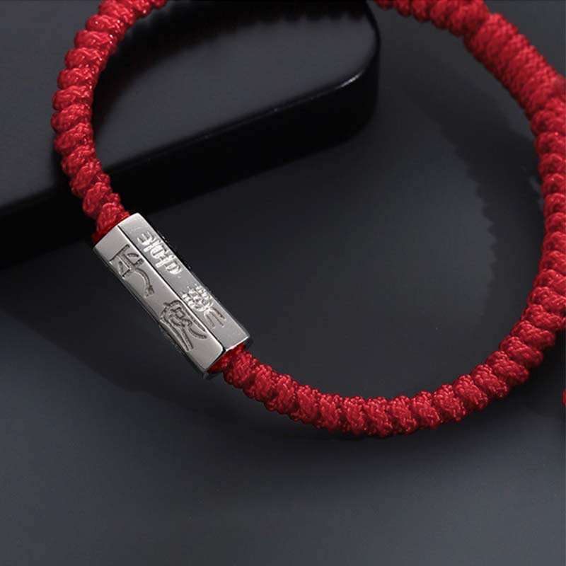 Bransoletka z Buddha Stones ze srebra próby 925 z grawerunkiem liter i błogosławieństwem - image 5