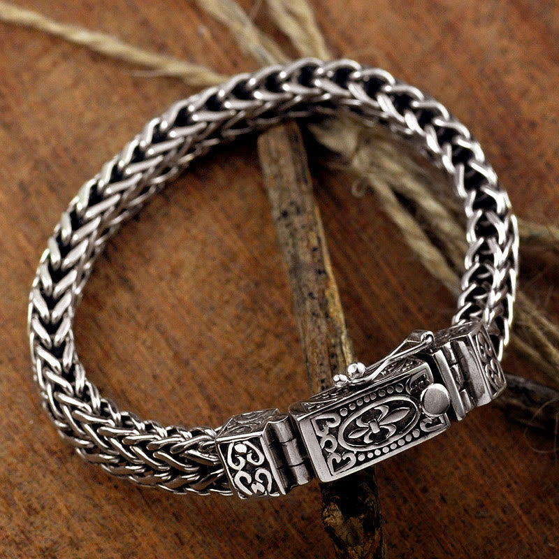Buddha Stones Retro Smok Keel Braided Design Balance Healing Bransoletka