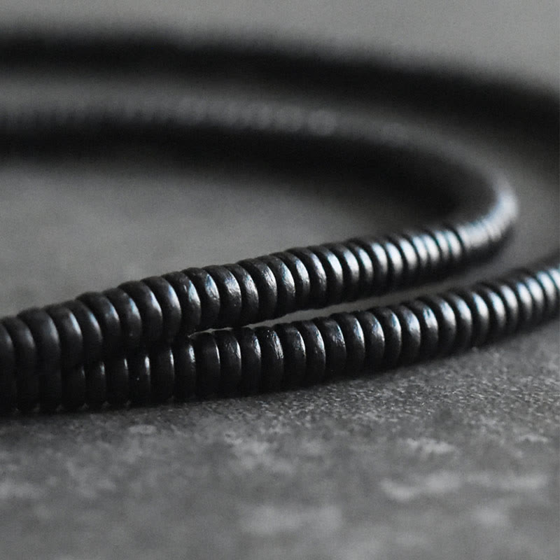 Bransoletka wielowarstwowa z Buddha Stones, drewna hebanowego, mosiądzu i miedzi - image 10