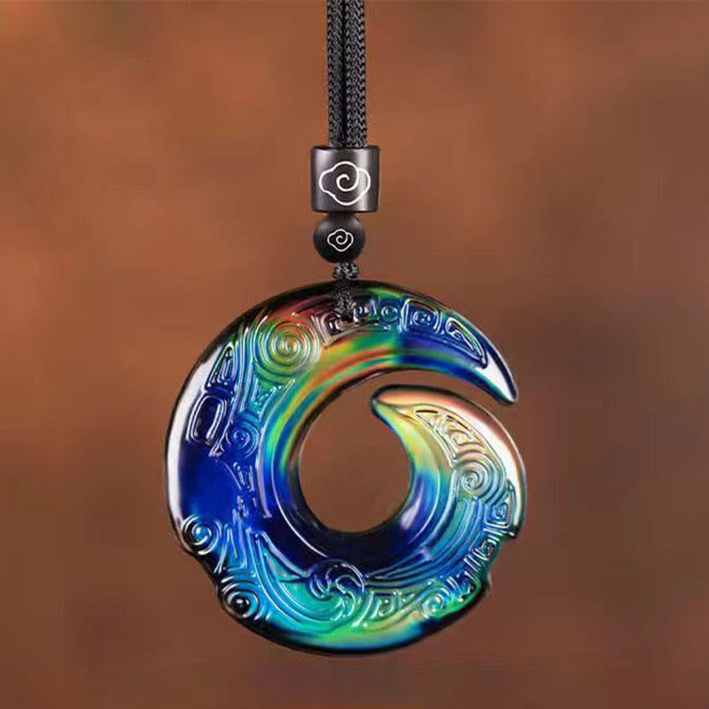 Zmieniający kolor szczęścia poprawia wzór naszyjnika Liuli Crystal Pendant - image 2