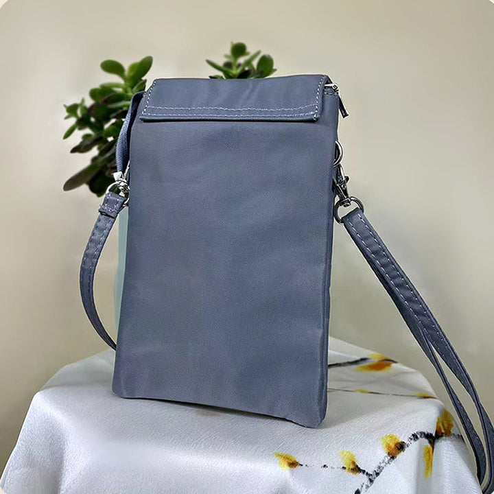 Buddha Stones Wodoodporna Ręcznie Haftowane Kwiaty Lotosu Torba Crossbody Torba Na Ramię Torba Na Telefon Komórkowy