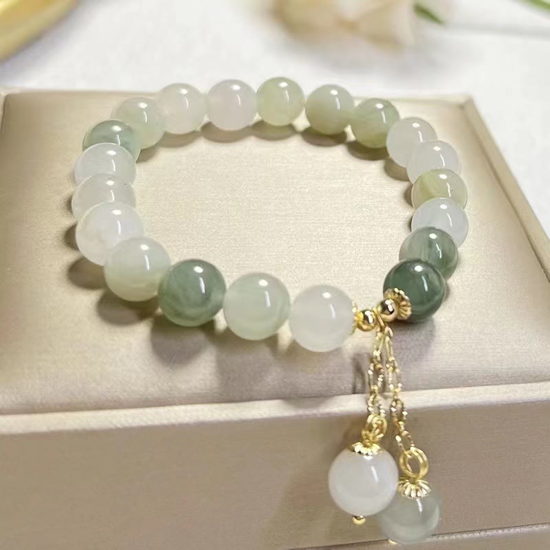Bransoletka z Buddha Stones Natural Gradient Jade Abundance Luck