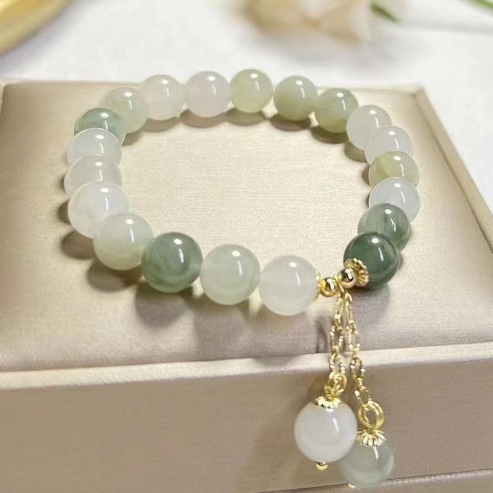 Bransoletka z Buddha Stones Natural Gradient Jade Abundance Luck