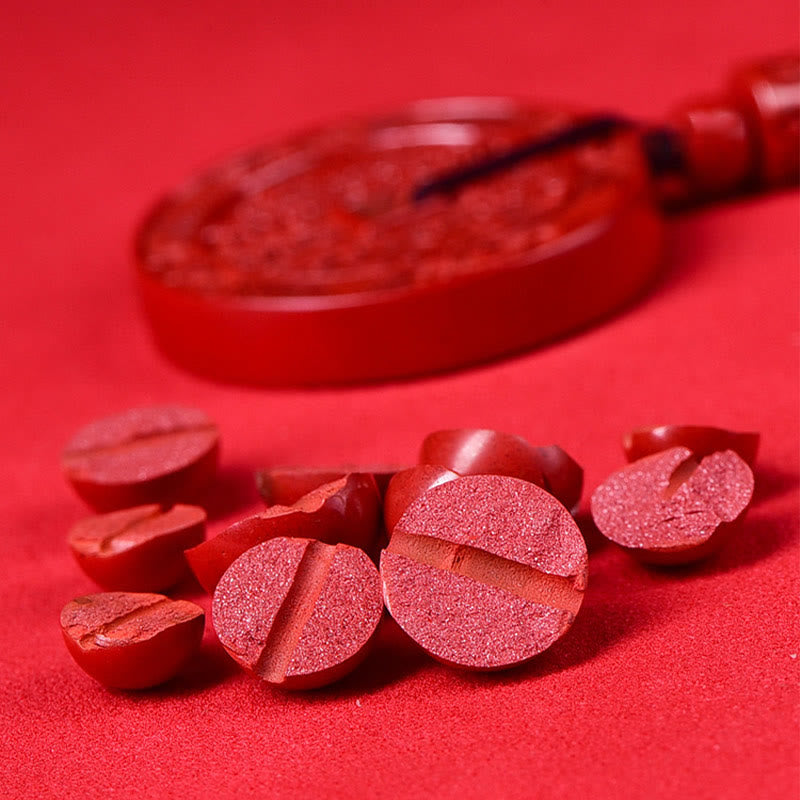 Buddha Stones Naturalne Duchy Górskie Cinnabar Wydaj Pieniądze Bagua Błogosławieństwo Naszyjnik Wisiorek Brelok