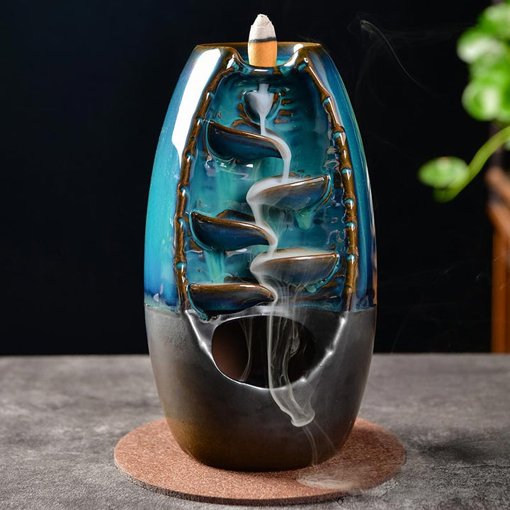 Kadzielnica kadzielna z Buddha Stones w stylu tybetańskim chroniąca smoka