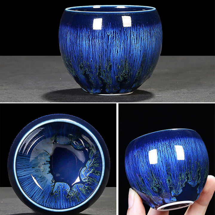 Buddha Stones Chińskie Jianzhan Glaze Kiln Change Ceramic Tea Cup Tenmoku Kung Fu Tea Cup