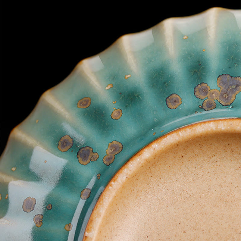 Buddha Stones Retro Glazura Zmiana Pieca Ceramiczny Gaiwan Sancai Filiżanka Kung Fu Filiżanka I Spodek Z Pokrywką