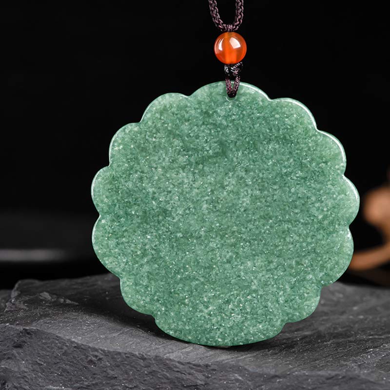 Naturalny Jadeitowy Pawi Naszyjnik Szczęście Dobrobyt Wisiorek
