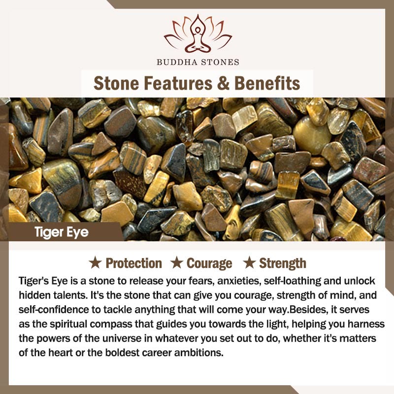 Bransoletka ze skóry wielowarstwowej z zapięciem magnetycznym i Buddha Stones Tiger Eye Power