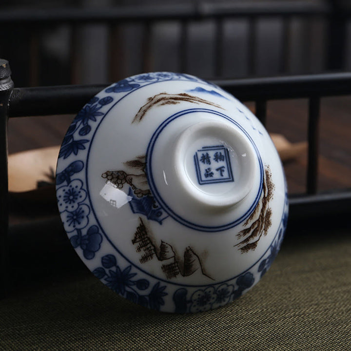 Buddha Stones Kwiaty Fu Charakter Góry Lotos Kwiaty Wiśni Ceramiczny Filiżanka Kung Fu Filiżanka do herbaty