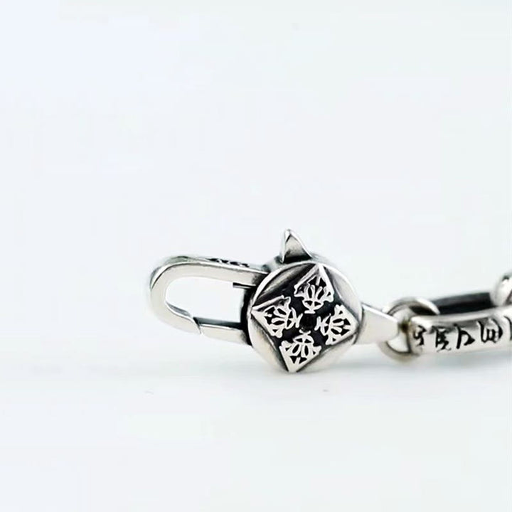 Buddha Stones Om Mani Padme Hum Podwójna Dorje Miedziana Bransoletka Mądrości Grawerowana - image 10