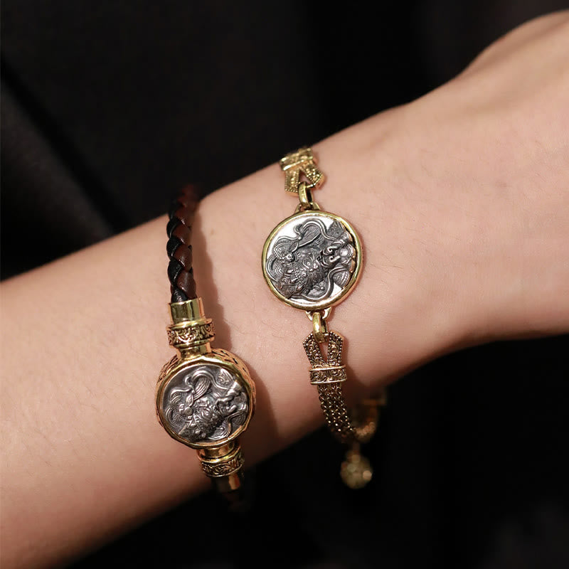 Buddha Stones Tybetańskie 925 Srebro Sterling Zakiram Bogini Bogactwa Błogosławieństwo Ochrona Bransoletka