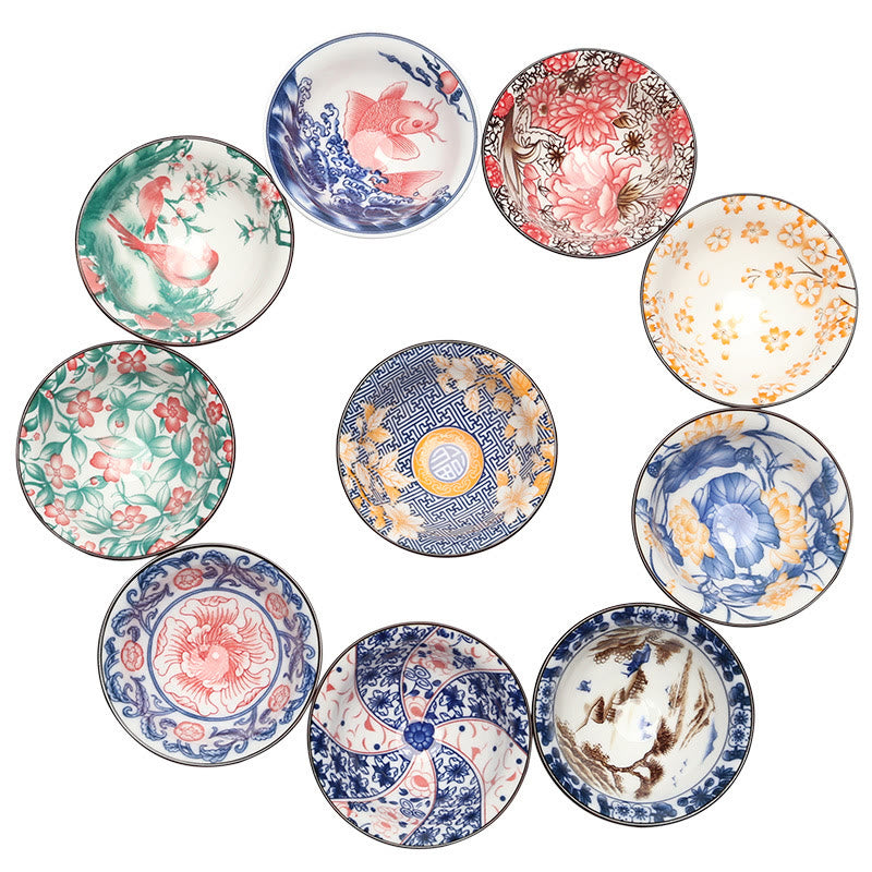 Buddha Stones Kwiaty Fu Charakter Góry Lotos Kwiaty Wiśni Ceramiczny Filiżanka Kung Fu Filiżanka do herbaty