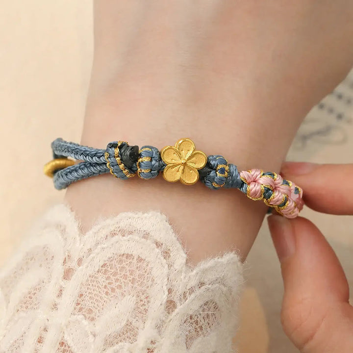Bransoletka sznurkowa Peach Blossom Design Wealth