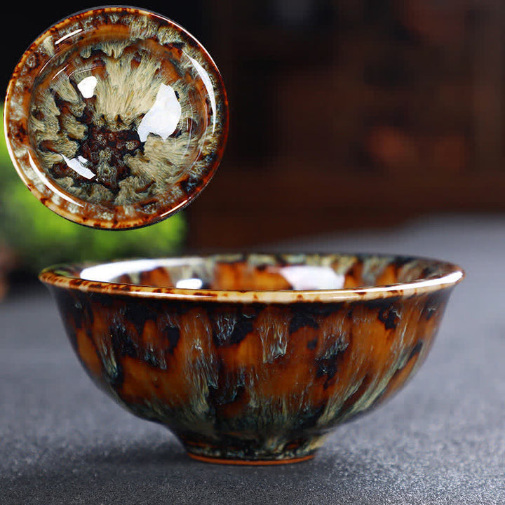 Buddha Stones Kolorowe Ceramiczne Filiżanki Do Herbaty Domowe Biuro Filiżanki Do Herbaty - DarkGoldenrod - image 56