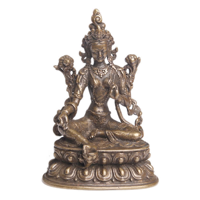 Buddha Stones Bodhisattwa Zielona Tara Spokój Nadzieja Miedziana Statuetka Dekoracja