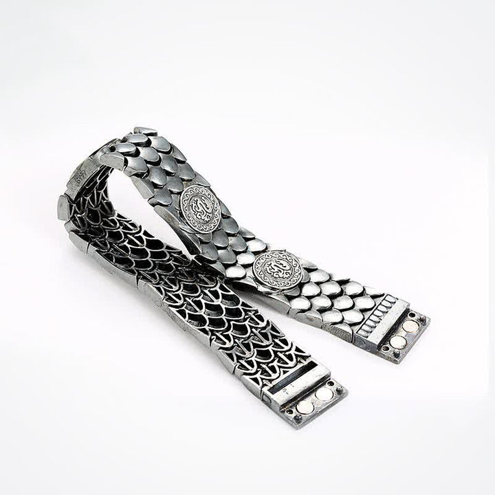 Buddha Stones 925 Srebro Sterling Wagi Smoka Szczęście Sukces Bransoletka Bangle
