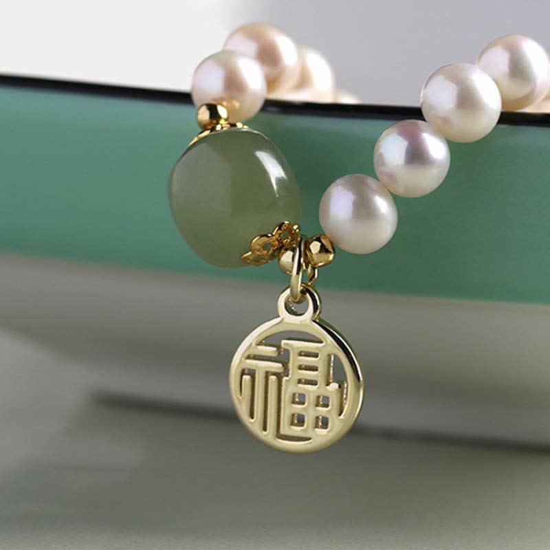 Buddha Stones Naturalne Perły Hetian Jade Szczęście Uzdrawiająca Bransoletka Koralikowa