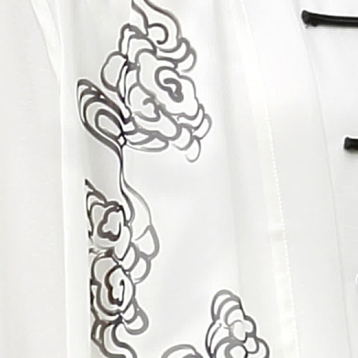 Buddha Stones Pomyślne Chmury Gradient Medytacja Modlitwa Duchowy Zen Tai Chi Qigong Praktyka Zestaw Ubrań Damskich - image 13