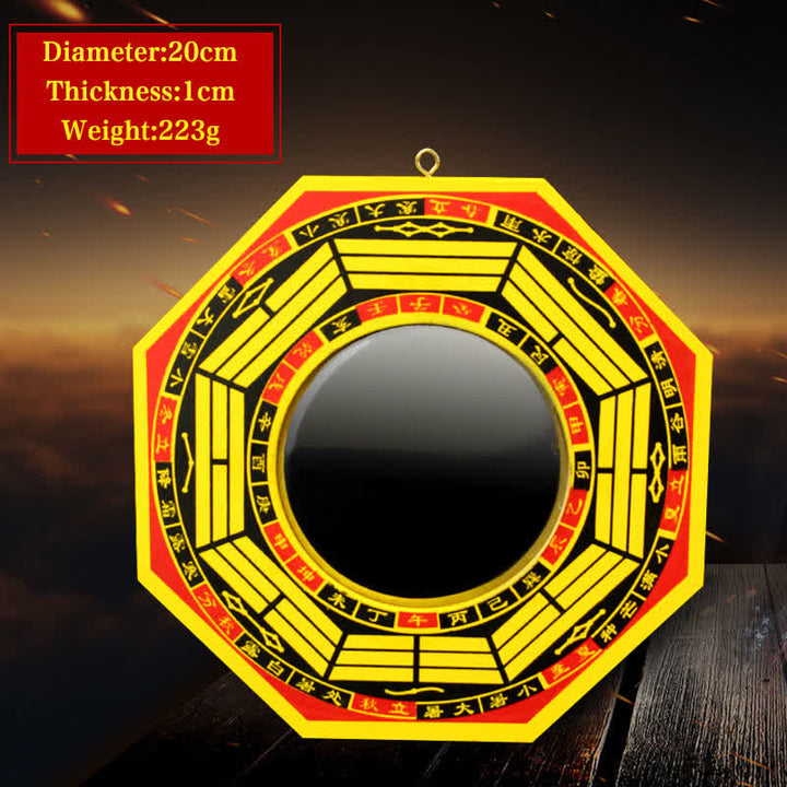 Feng Shui Bagua Mapa Równowagi Salonu Energia Mapa Lustra - 7 cali - Lustro wypukłe - Żółty - image 16