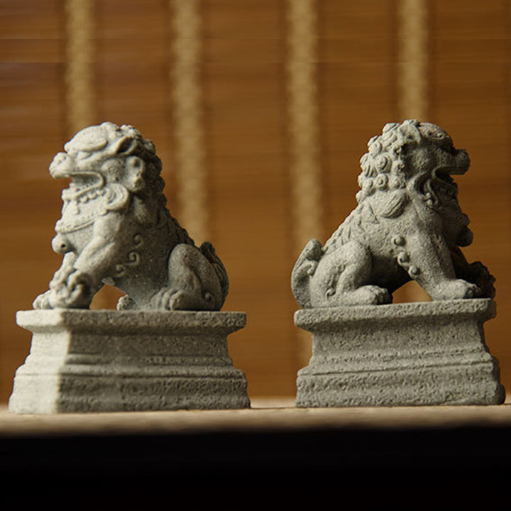 Buddha Stones Lew Fu Foo Psy Słoń Odpędzają Zło Błogosławieństwo Dekoracja Domu - image 3