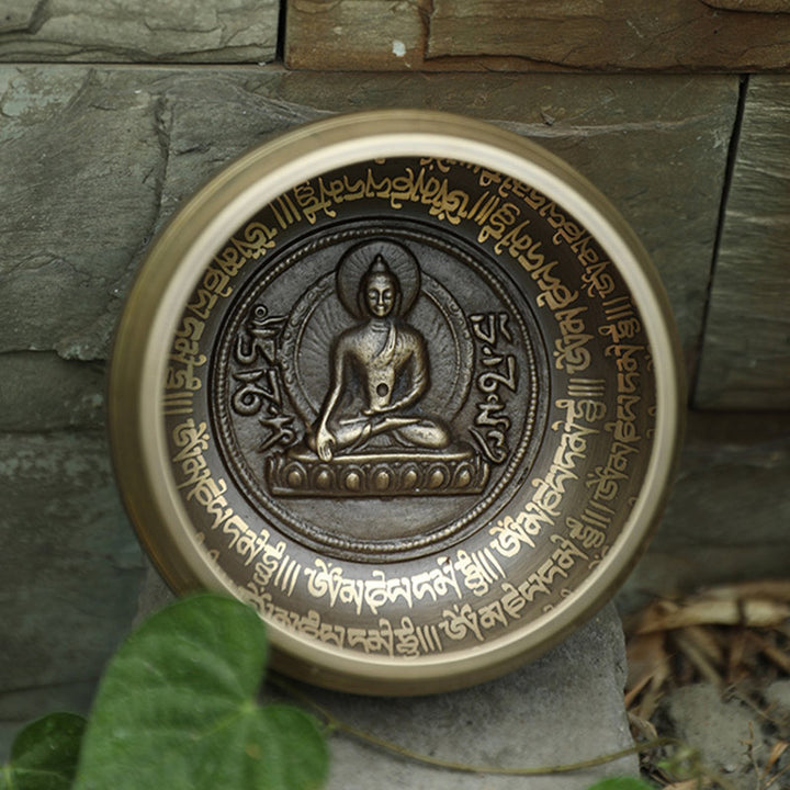 Buddha Stones Tybetańskie ręcznie robione do skupienia i medytacji Spokojny zestaw mis śpiewających - image 9