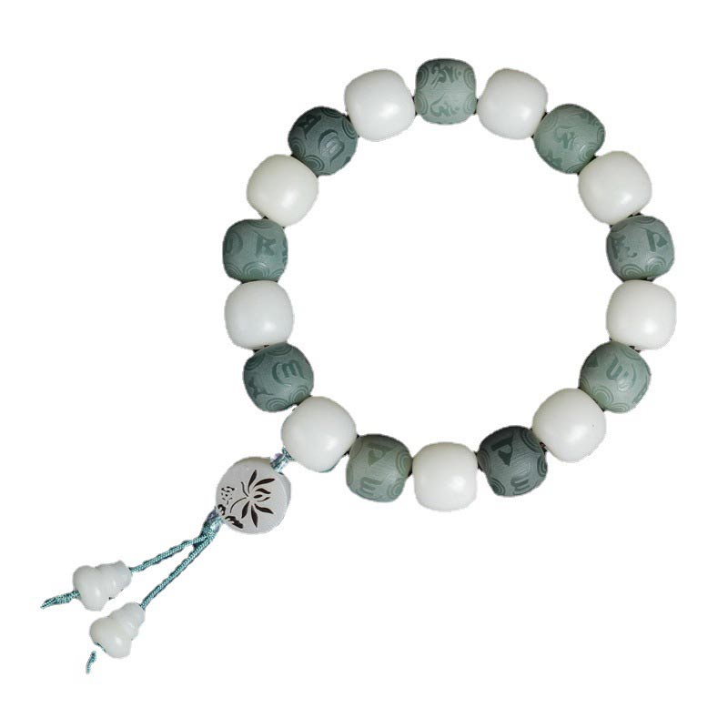 Bransoletka ochronna Buddha Stones White Bodhi Six True Words