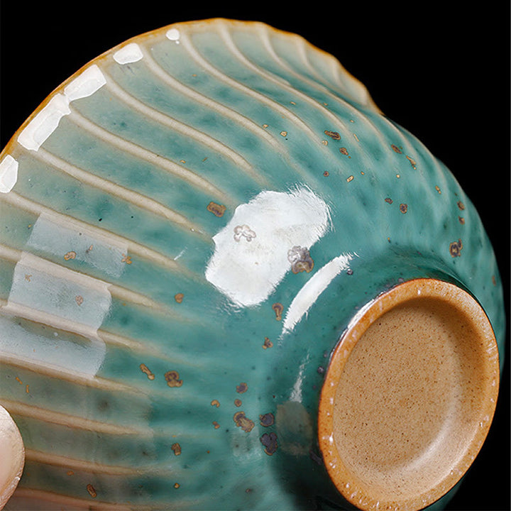 Buddha Stones Retro Glazura Zmiana Pieca Ceramiczny Gaiwan Sancai Filiżanka Kung Fu Filiżanka I Spodek Z Pokrywką