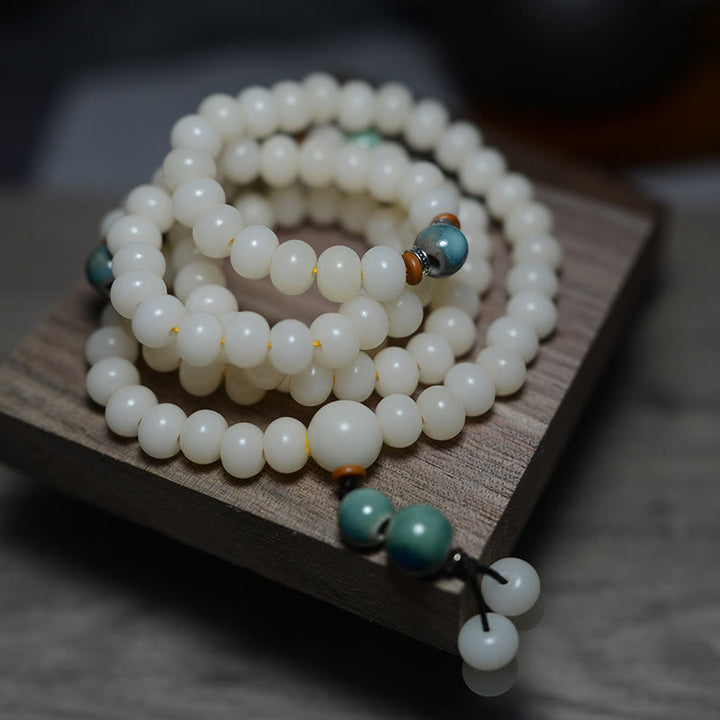 Buddha Stones 108 Koraliki Mala Nasiona Bodhi Trzymają Z dala Złe Duchy Spokojna Bransoletka