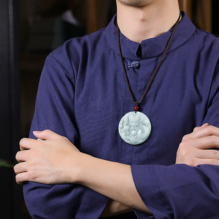 ❗❗❗Wyprzedaż błyskawiczna - naszyjnik z Buddha Stones , chińskim smokiem zodiakalnym i amuletem sukcesu - image 4