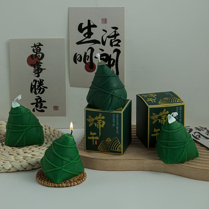 Buddha Stones , Festiwal Smoczych Łodzi, Wzór Zongzi, Świeca Zapachowa, Prezent Dla Rodziny, Przyjaciół